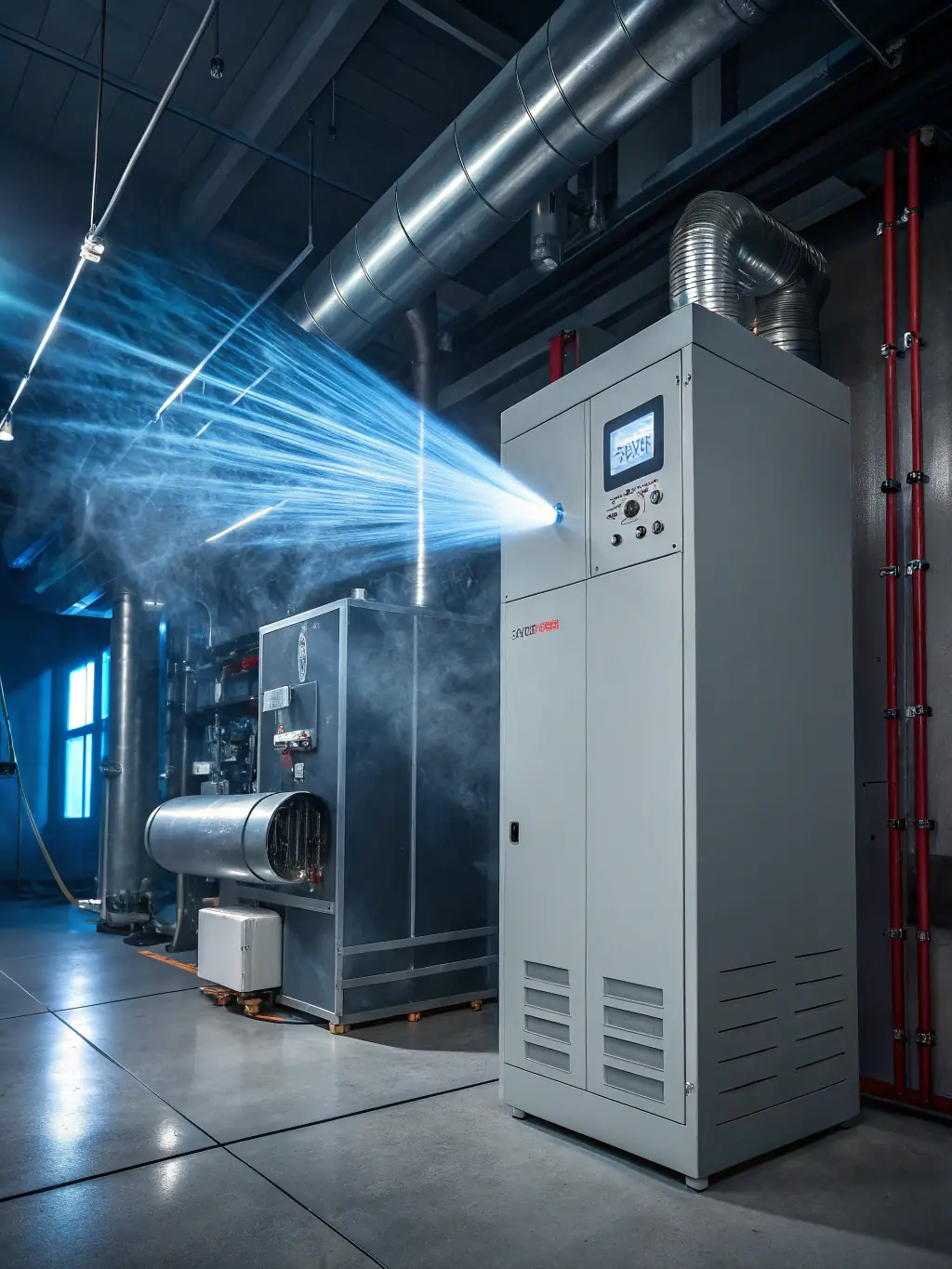 A split image showing a before-and-after comparison of a room with poor ventilation and a room with improved ventilation, highlighting the difference in air quality and overall comfort.