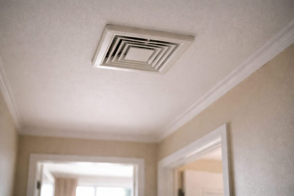ceiling ventilation diffuser installed in a New Zealand home